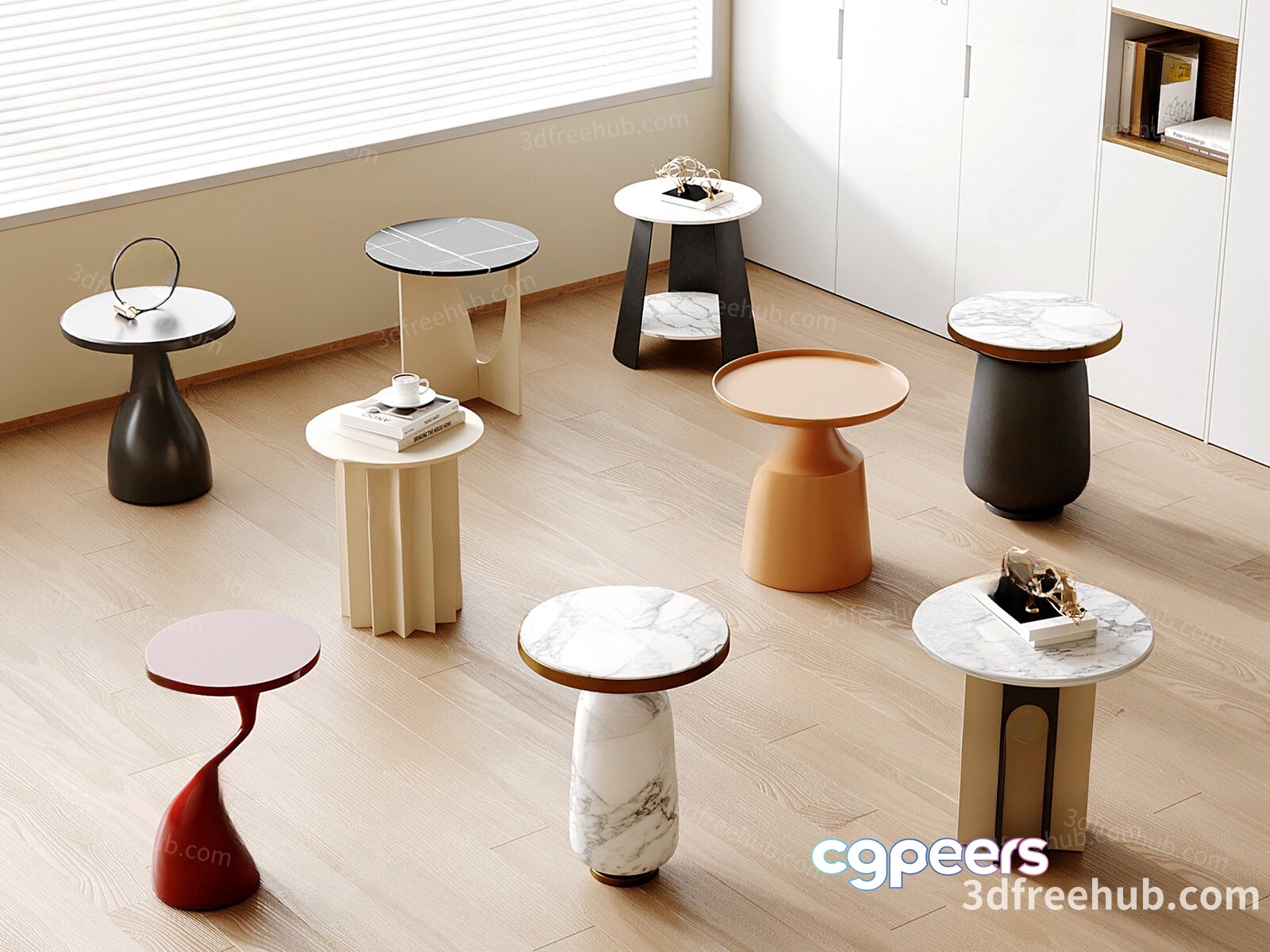 Modern Coffee Tables 3D Model - 22448 - VRAY Render