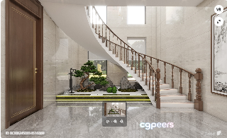A Modern Staircase 3D Model - 8675 - VRAY Render