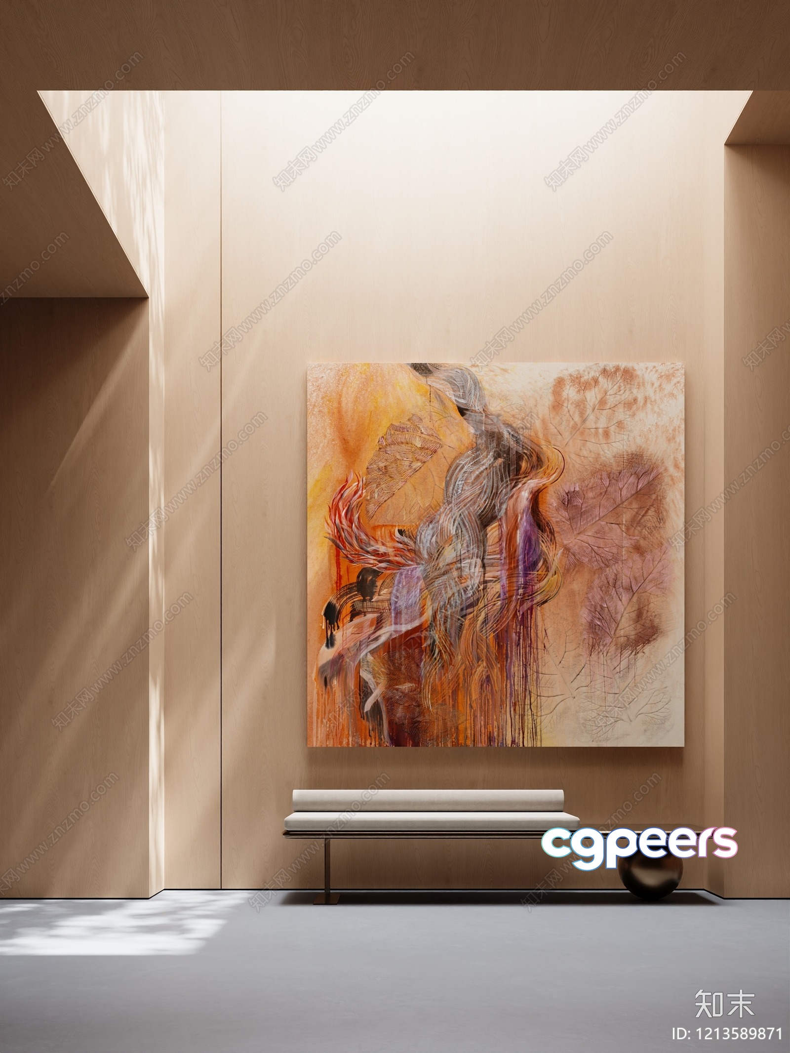 Modern Art Piece 3D Model - 11054 - VRAY Render