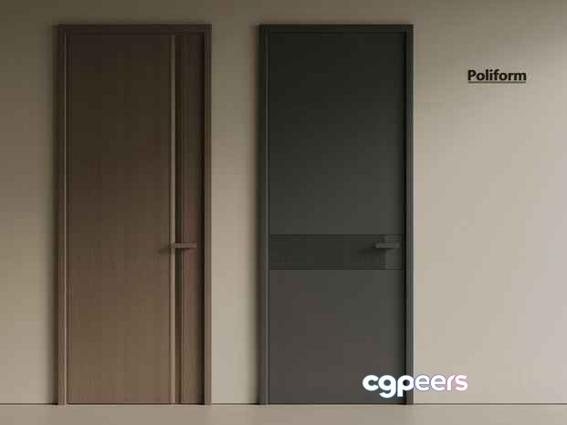 A Pair Of Doors 3D Model - 7738 - VRAY Render A Pair Of Doors 3D Model - 7738 - VRAY Render