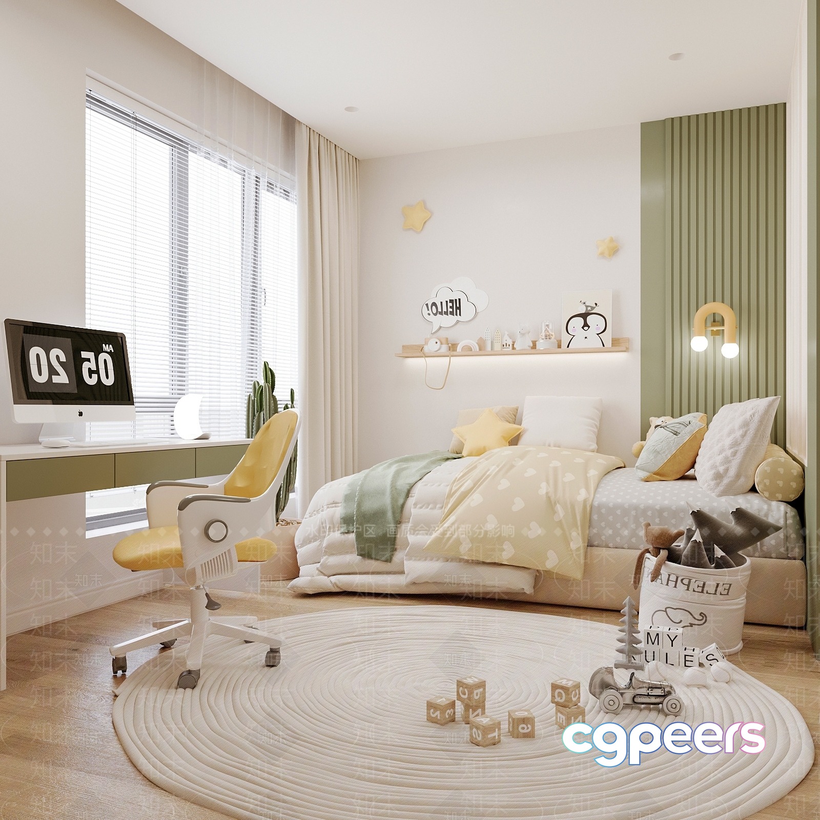 Modern White Bedroom 3D Model - 2740 - VRAY Render Modern White Bedroom 3D Model - 2740 - VRAY Render