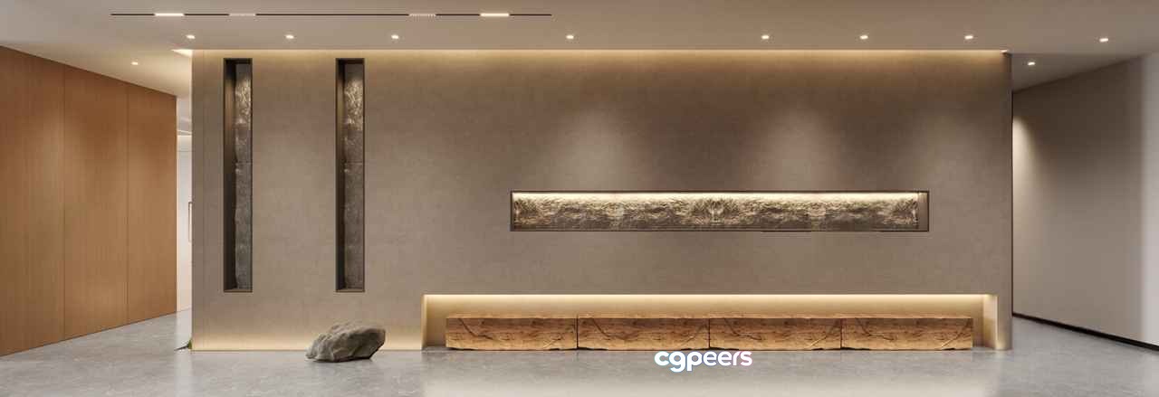 Modern Minimalist Wall 3D Model - 6882 - VRAY Render