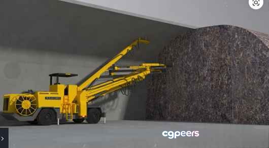 Yellow Construction Vehicle 3D Model - 6805 - VRAY Render