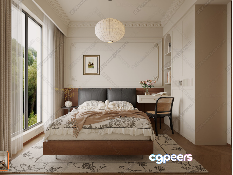 Cozy Bedroom 3D Model - 22401 - VRAY Render