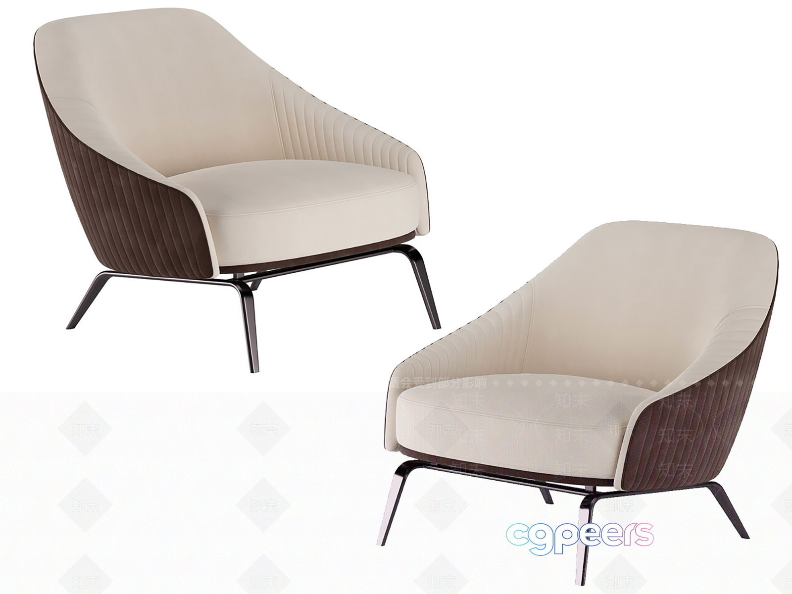 Mid-Century Modern Chair 3D Model - 9833 - VRAY Render