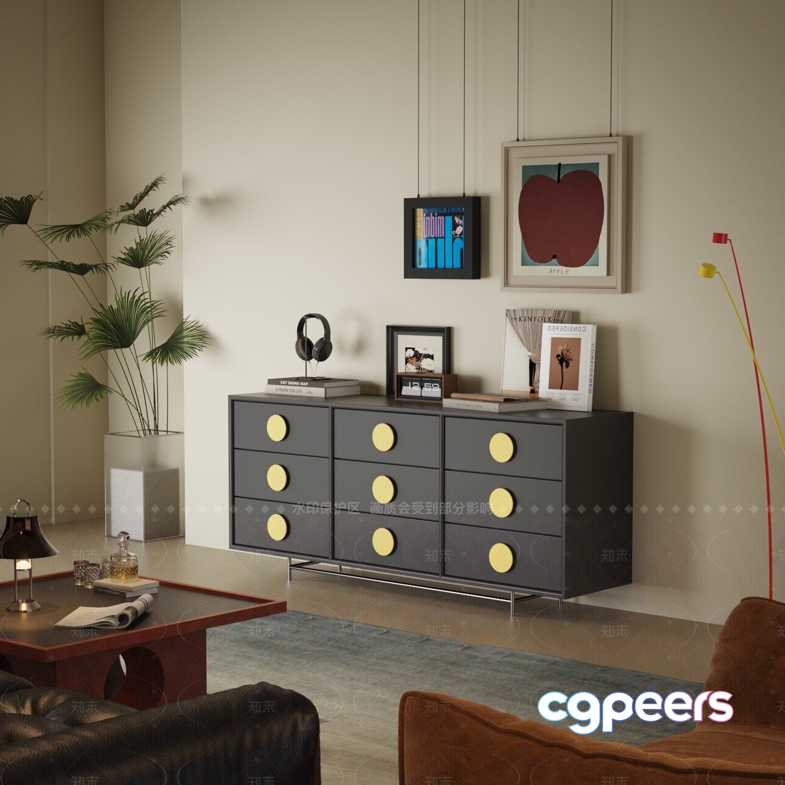 Modern Living Room 3D Model - 7567 - VRAY Render Modern Living Room 3D Model - 7567 - VRAY Render