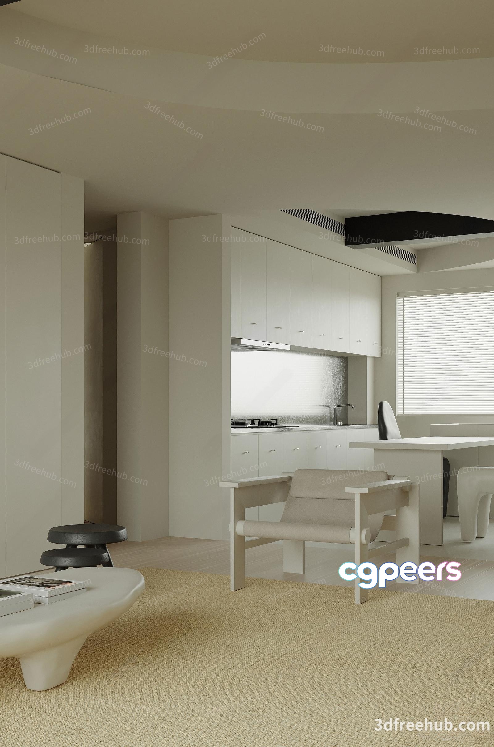 Modern Living Room 3D Model - 20922 - VRAY Render Modern Living Room 3D Model - 20922 - VRAY Render