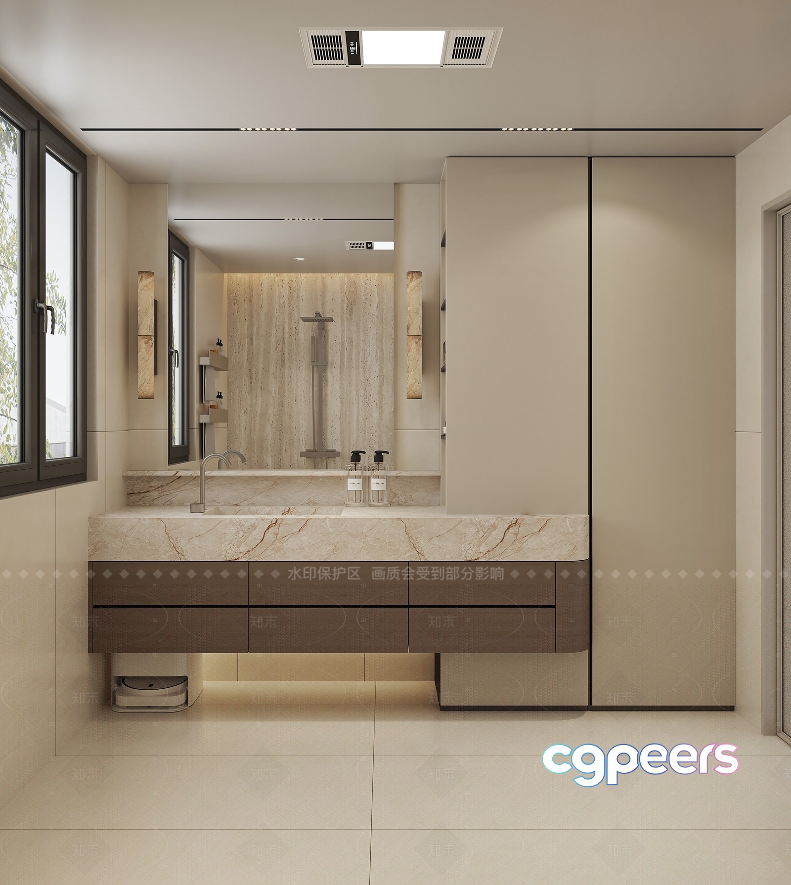 Modern Bathroom Vanity 3D Model - 13920 - VRAY Render Modern Bathroom Vanity 3D Model - 13920 - VRAY Render