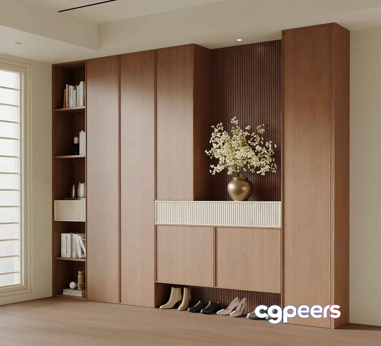 Modern Wall Unit 3D Model - 1488 - VRAY Render
