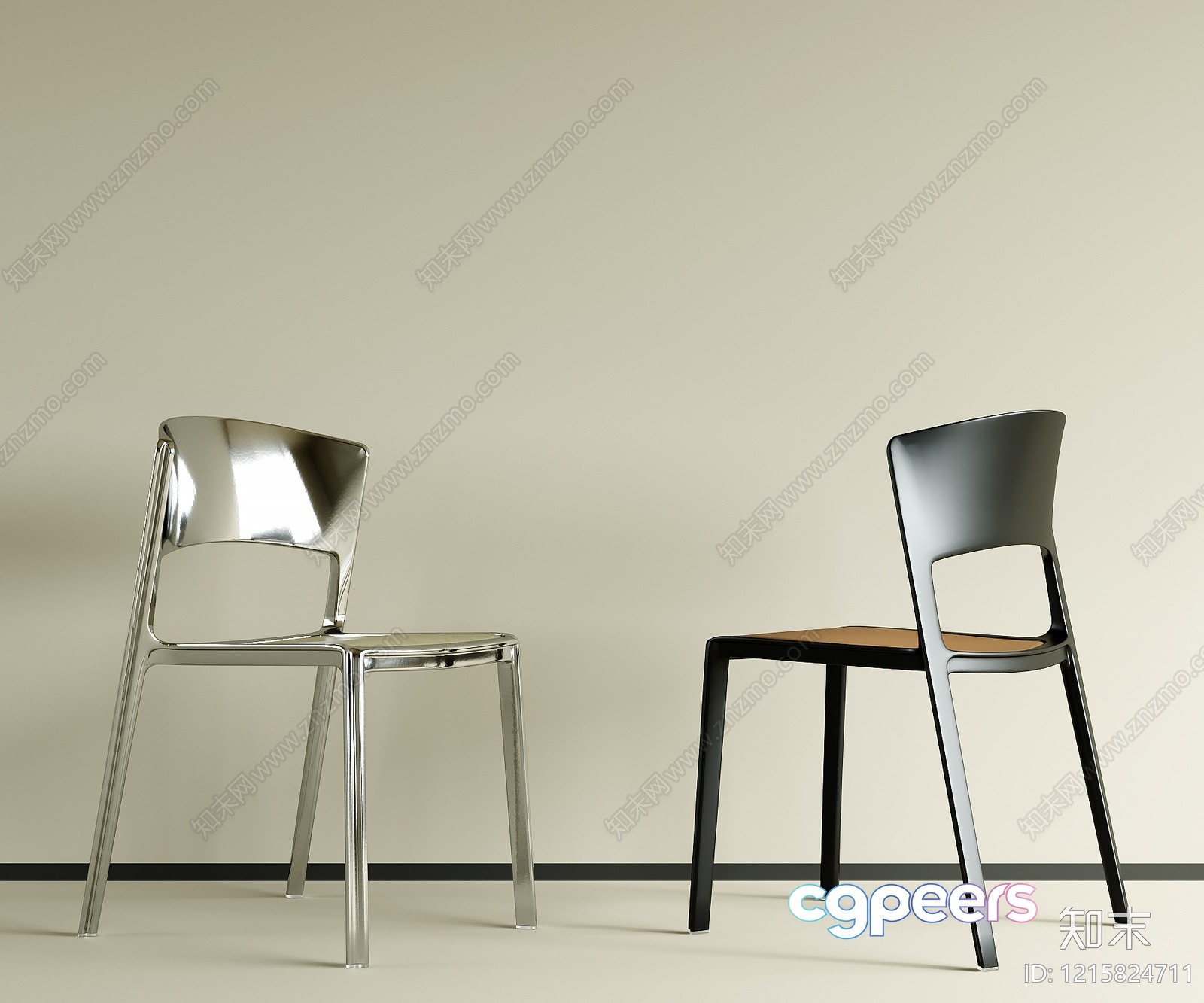 Modern Metal Chairs 3D Model - 17953 - VRAY Render Modern Metal Chairs 3D Model - 17953 - VRAY Render