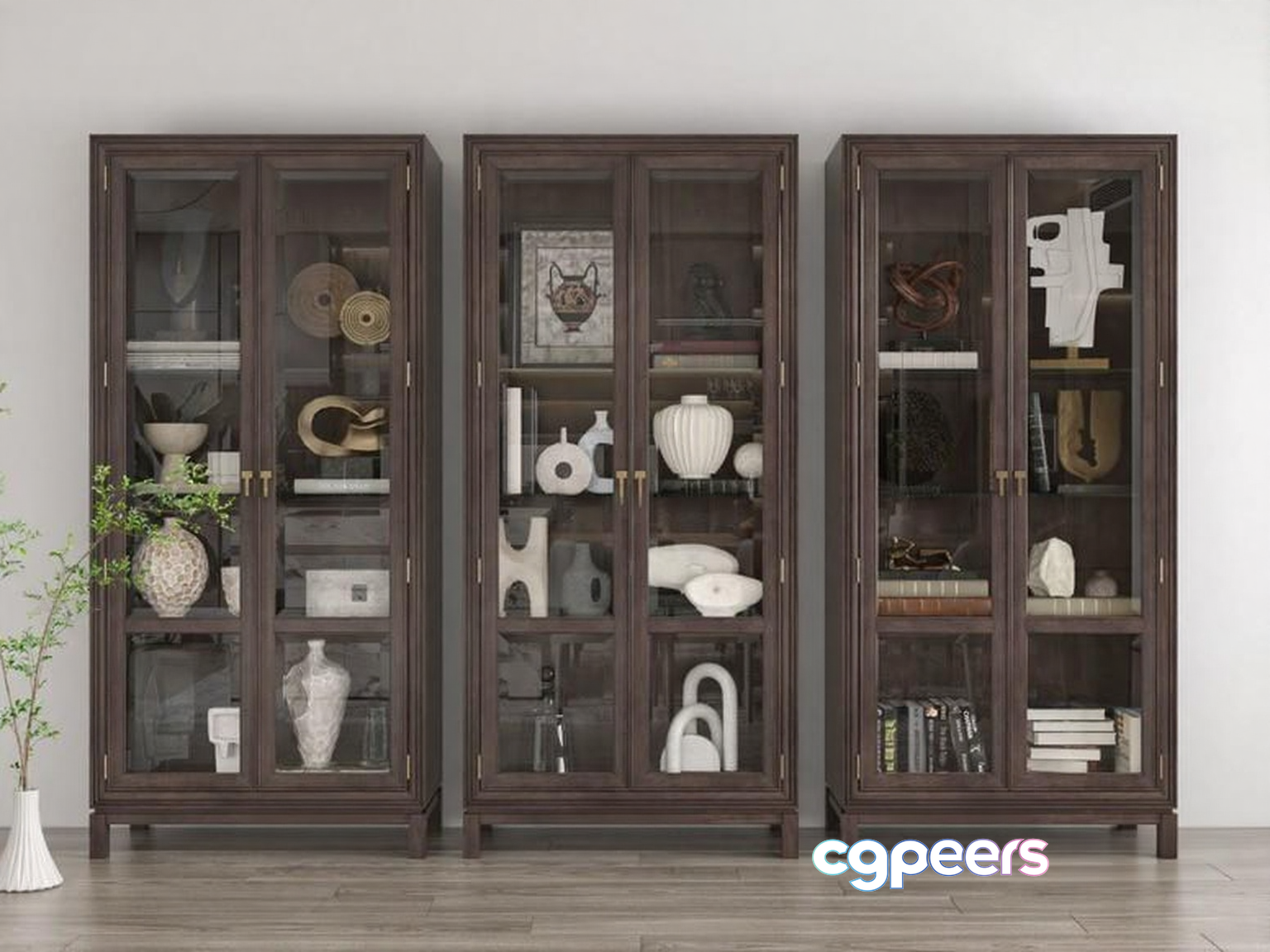 A Large Wooden Cabinet 3D Model - 10278 - VRAY Render
