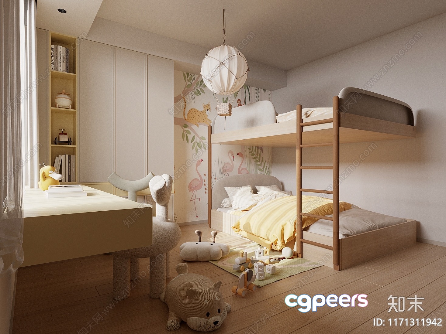 Cozy Children'S Bedroom 3D Model - 9590 - CORONA Render Cozy Children'S Bedroom 3D Model - 9590 - CORONA Render