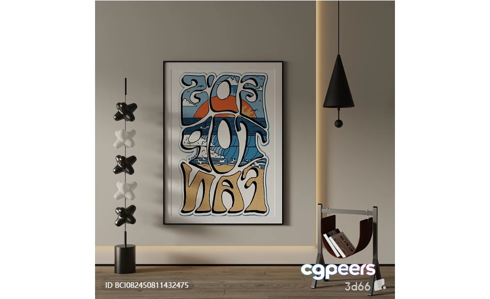 A Modern Art Piece 3D Model - 1275 - VRAY Render