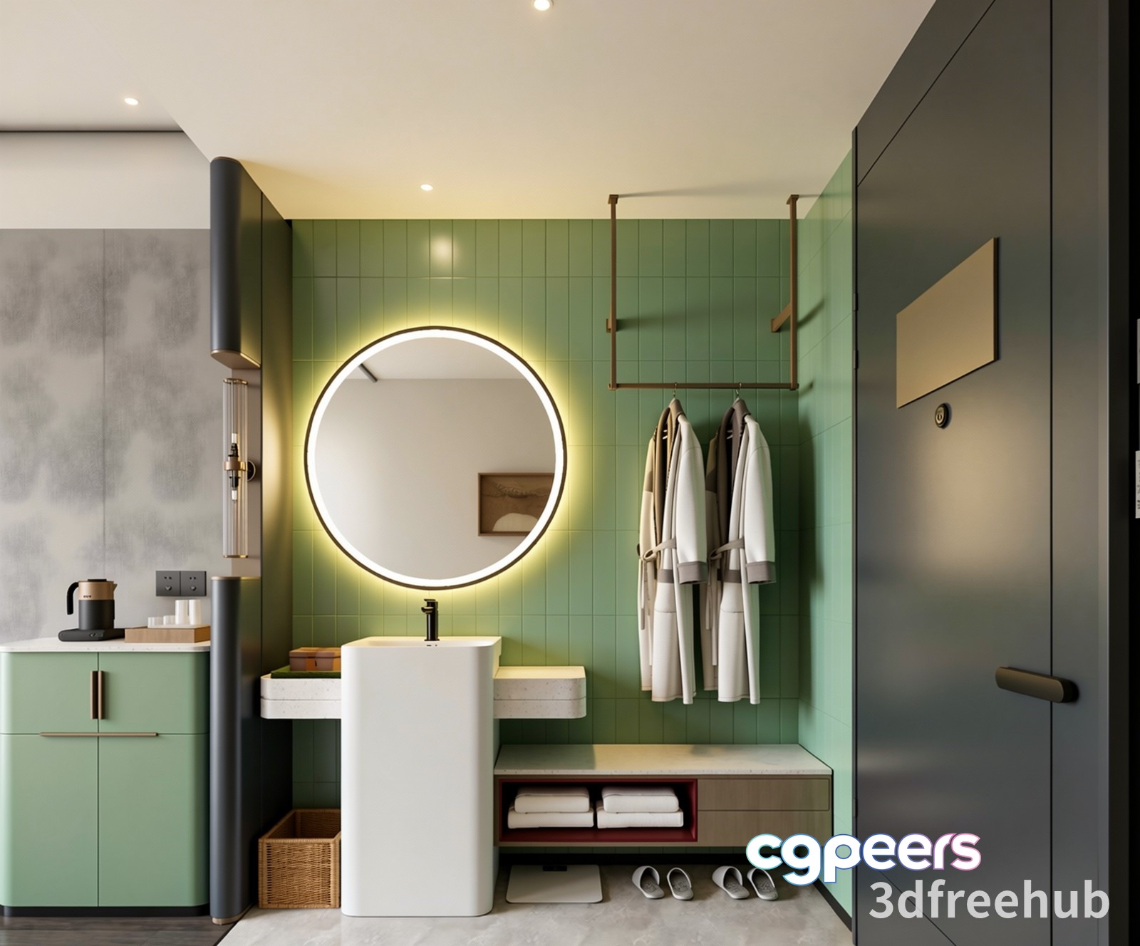 A Modern Bathroom 3D Model - 23493 - VRAY Render A Modern Bathroom 3D Model - 23493 - VRAY Render