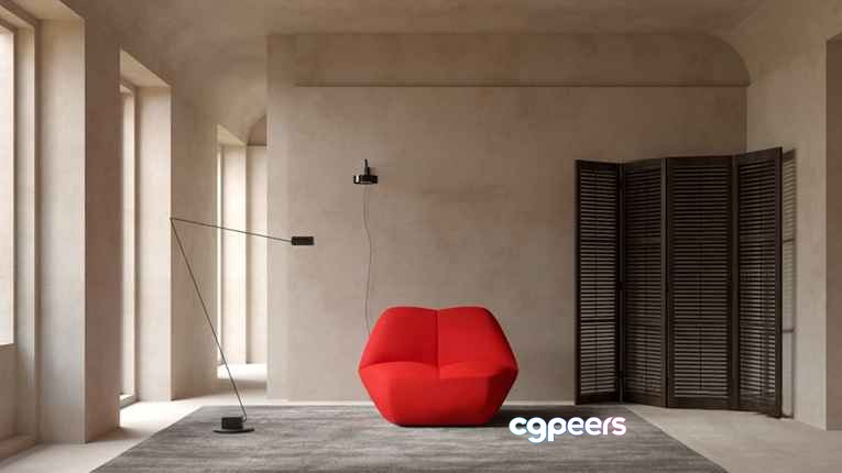 Modern Living Room 3D Model - 17015 - CORONA Render