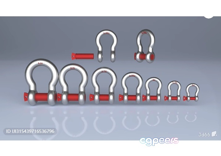 Metal Hook With A Red Bar 3D Model - 9771 - VRAY Render