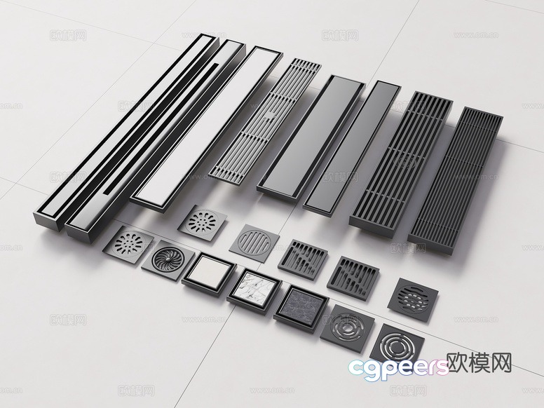 Metal Drain Covers 3D Model - 18478 - VRAY Render