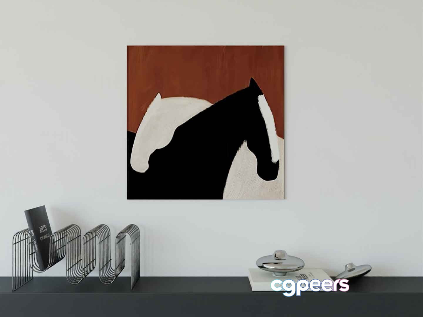Abstract Horse Painting 3D Model - 4515 - CORONA Render