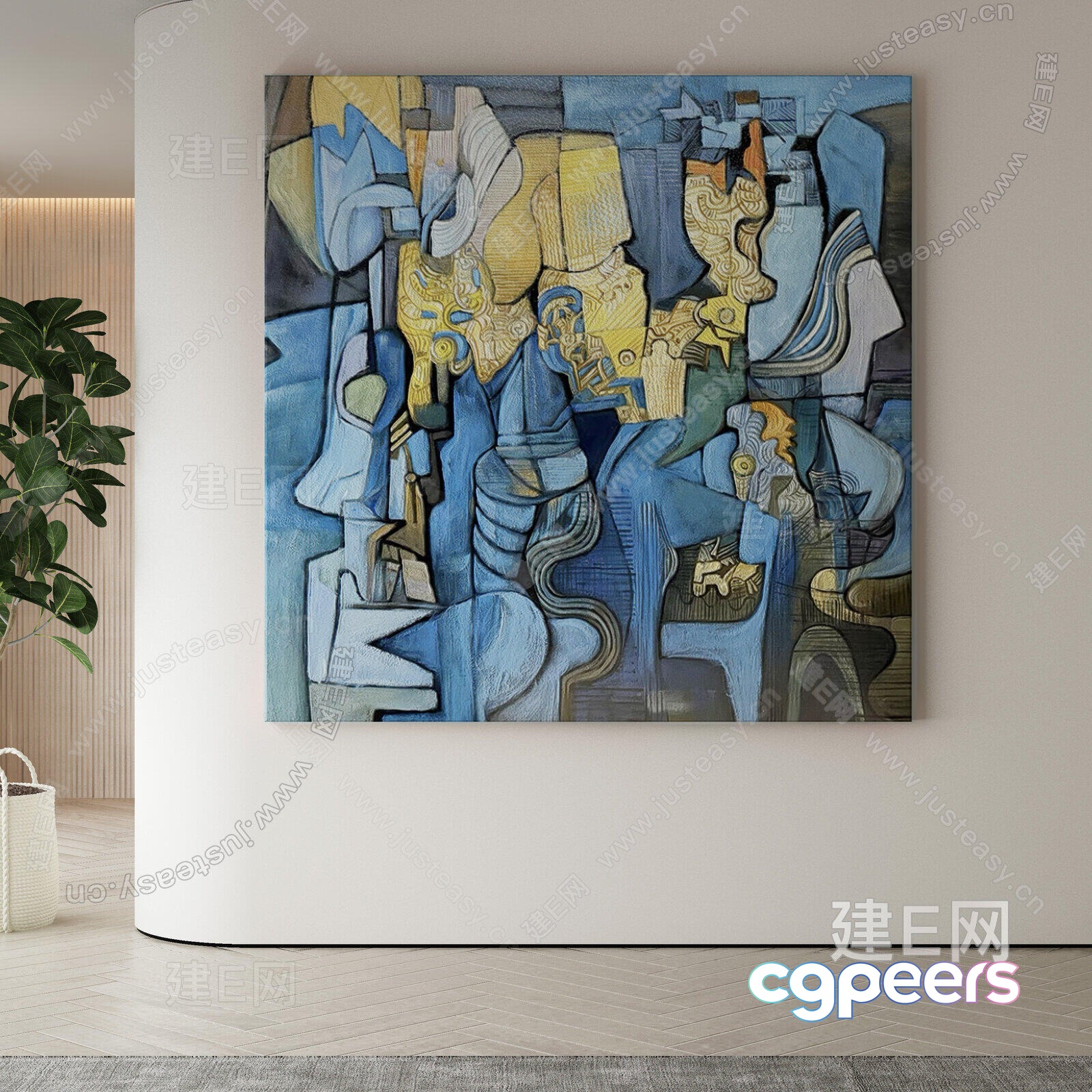 Abstract Art Piece 3D Model - 8848 - VRAY Render