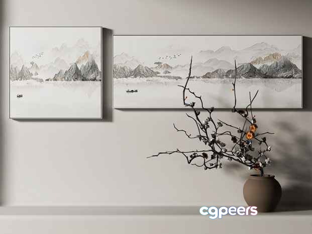 Abstract Mountain Landscape 3D Model - 768 - VRAY Render
