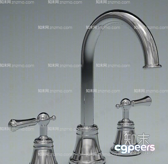 Silver Faucet 3D Model - 15537 - VRAY Render Silver Faucet 3D Model - 15537 - VRAY Render