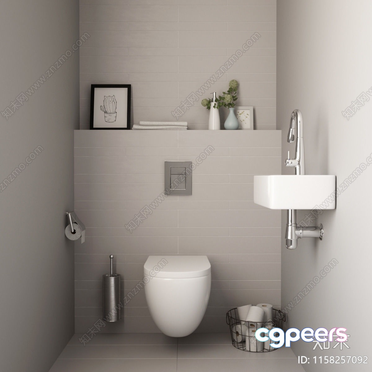Modern Bathroom 3D Model - 11198 - VRAY Render
