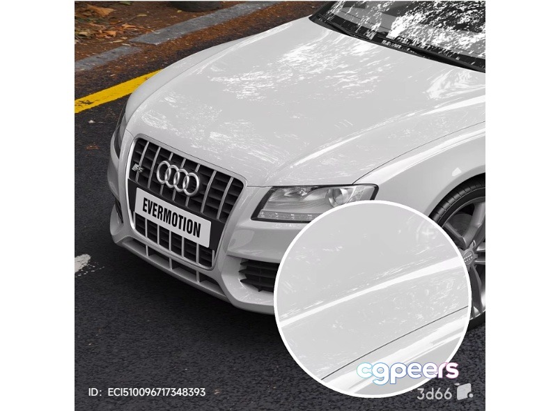 A White Car 3D Model - 1430 - VRAY Render A White Car 3D Model - 1430 - VRAY Render