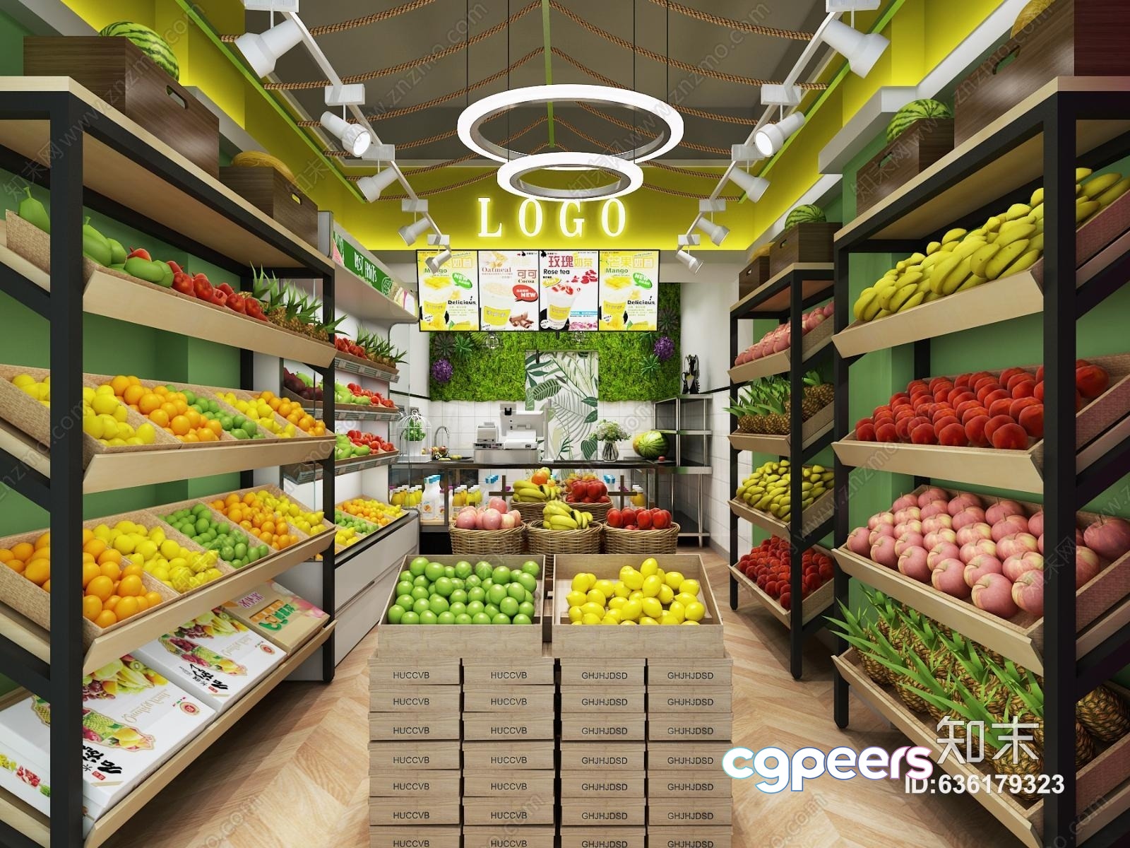 A Grocery Store 3D Model - 2446 - VRAY Render A Grocery Store 3D Model - 2446 - VRAY Render