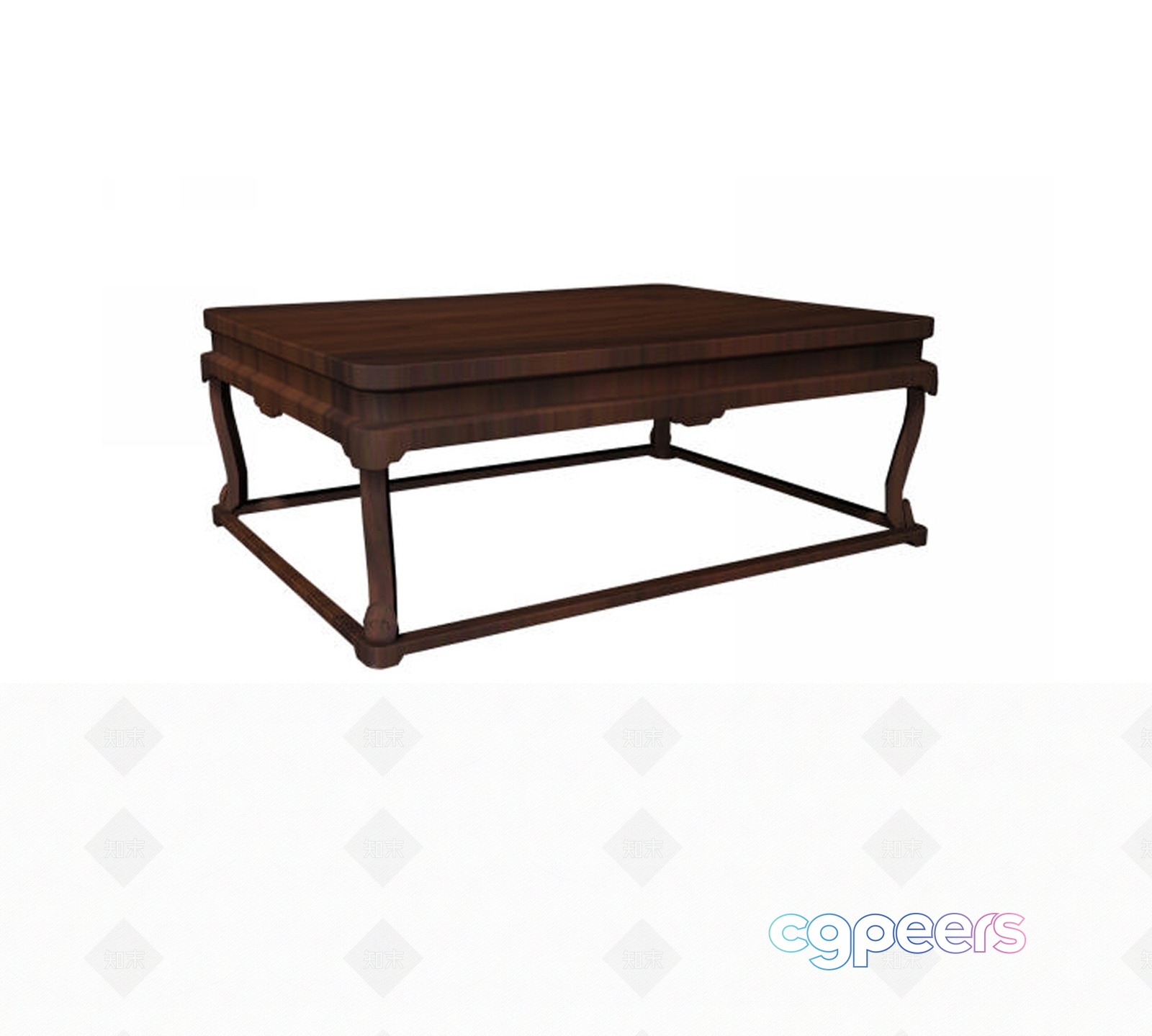 A Wooden Coffee Table 3D Model - 20742 - VRAY Render