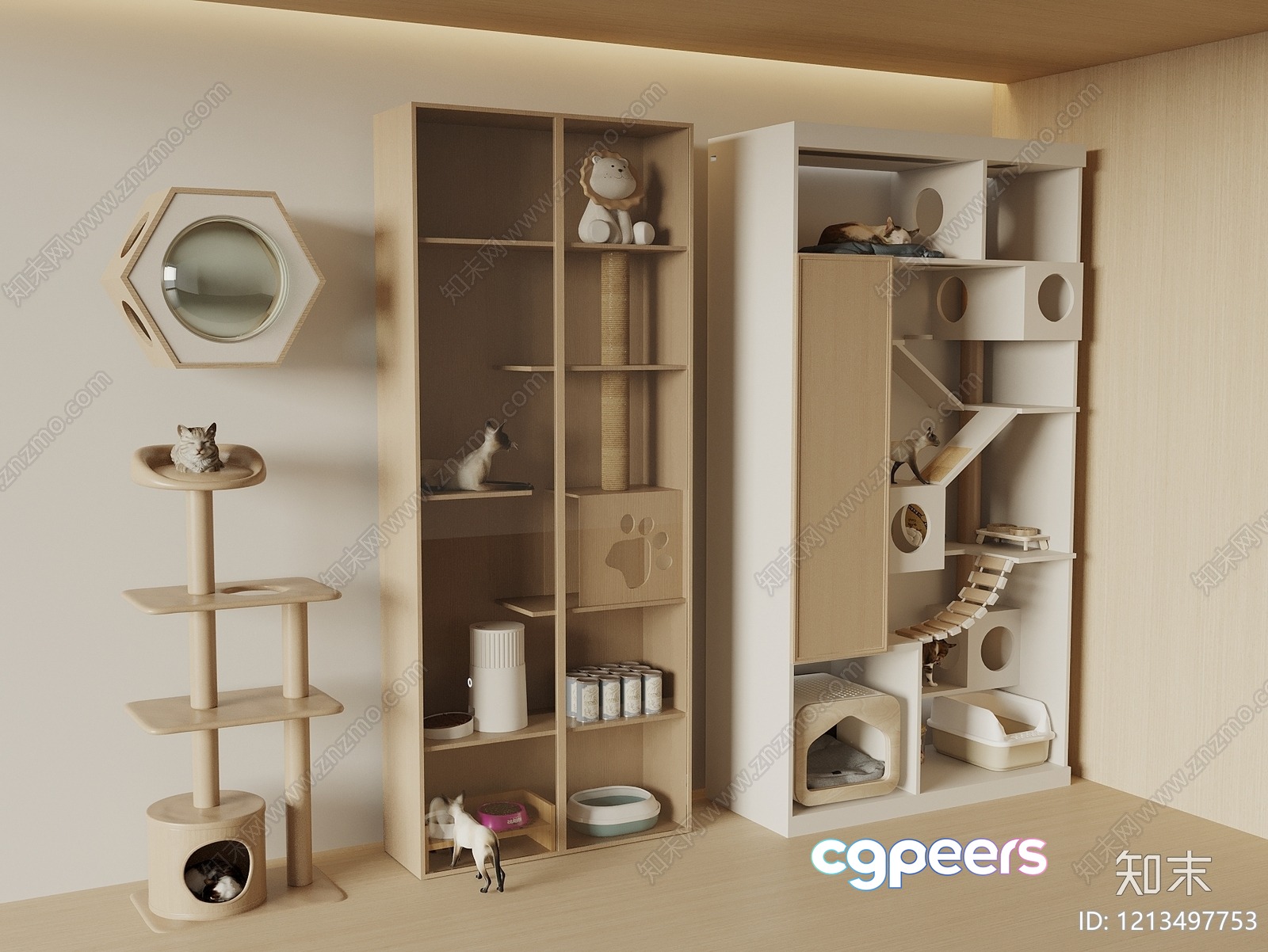 Cat Tree 3D Model - 16072 - VRAY Render Cat Tree 3D Model - 16072 - VRAY Render
