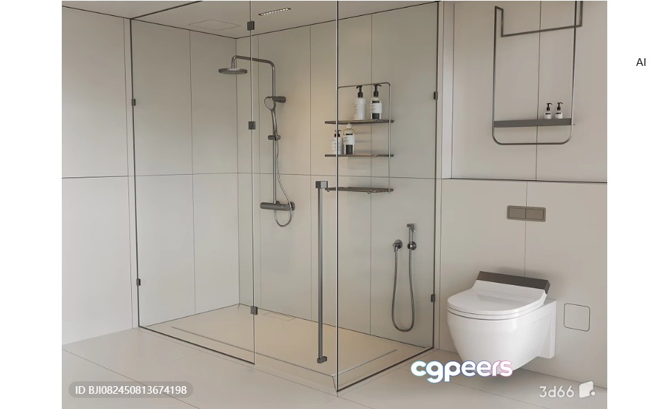 Modern Bathroom 3D Model - 1902 - VRAY Render Modern Bathroom 3D Model - 1902 - VRAY Render