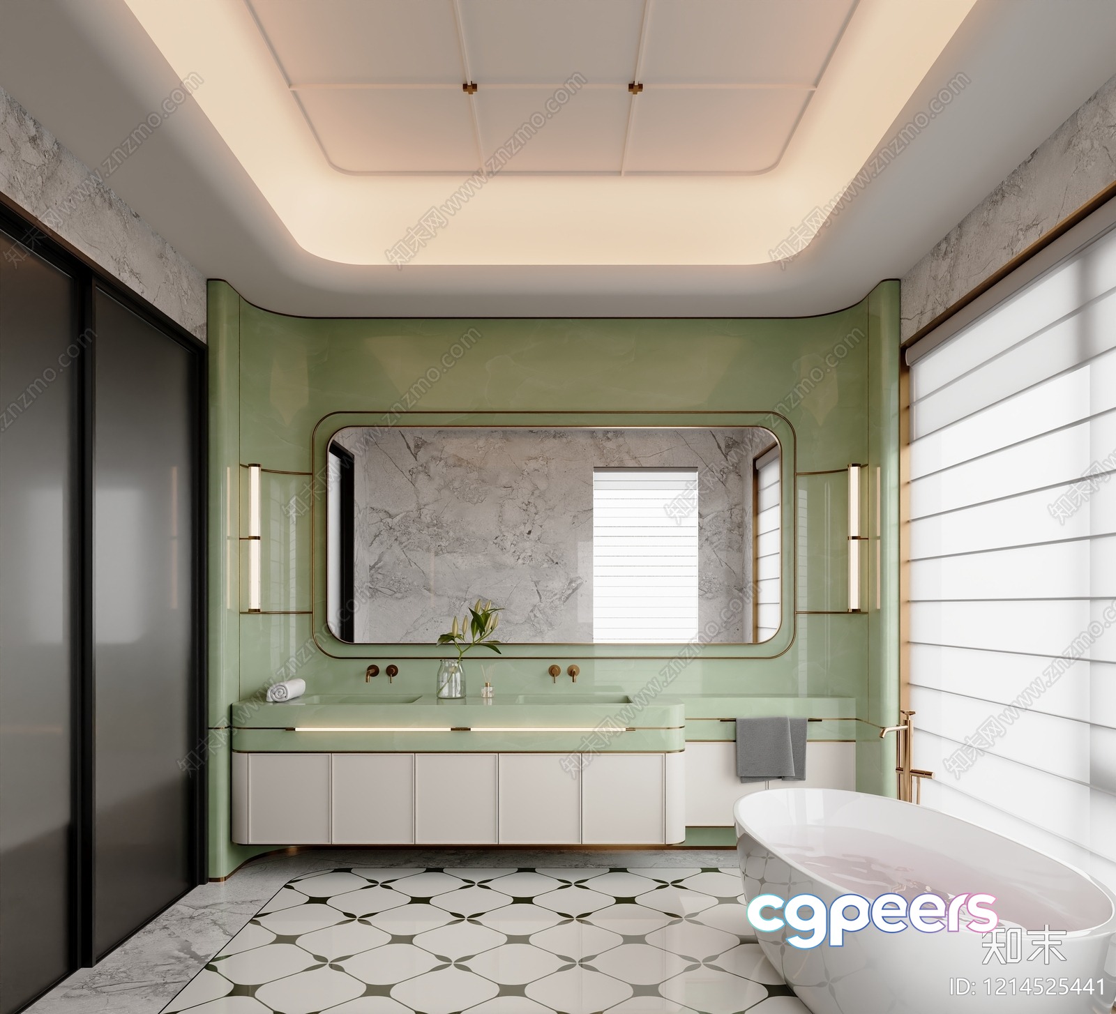 Modern Bathroom Vanity 3D Model - 9982 - VRAY Render