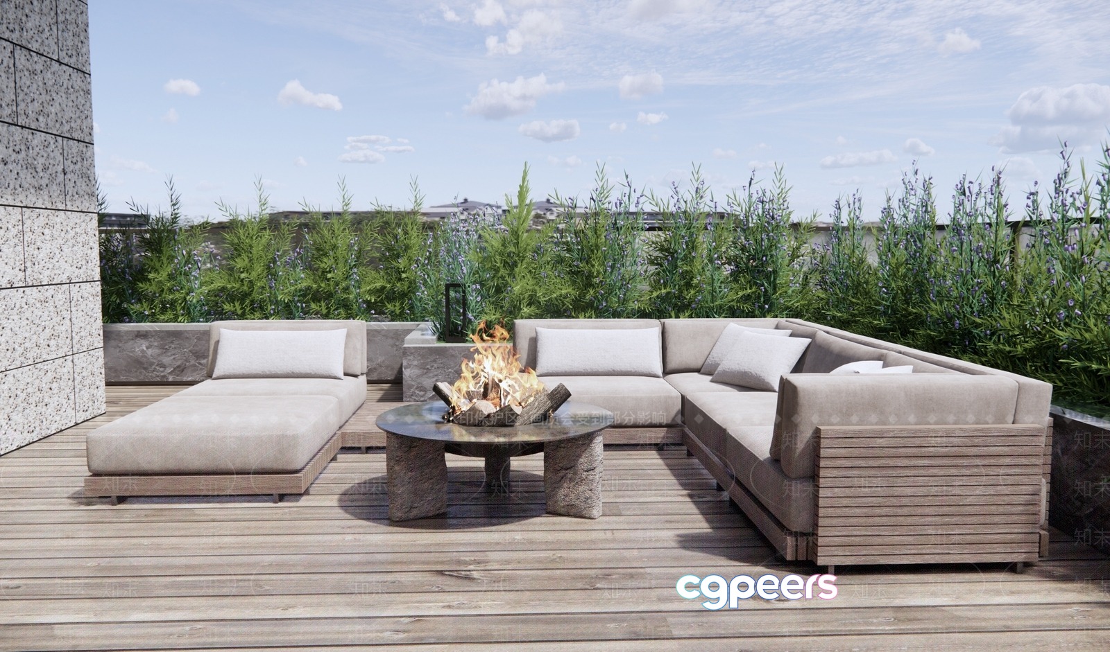 A Cozy Outdoor Living Space 3D Model - 15889 - VRAY Render