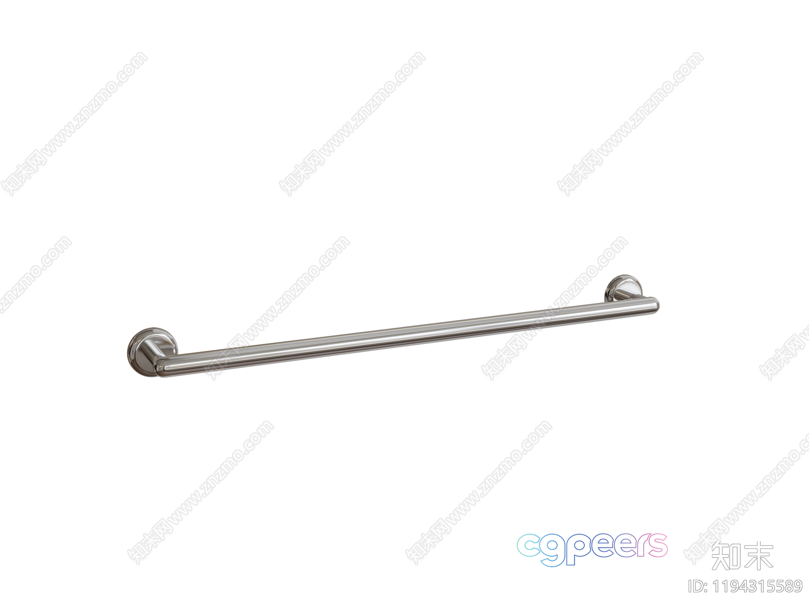 A Metal Grab Bar 3D Model - 15901 - VRAY Render