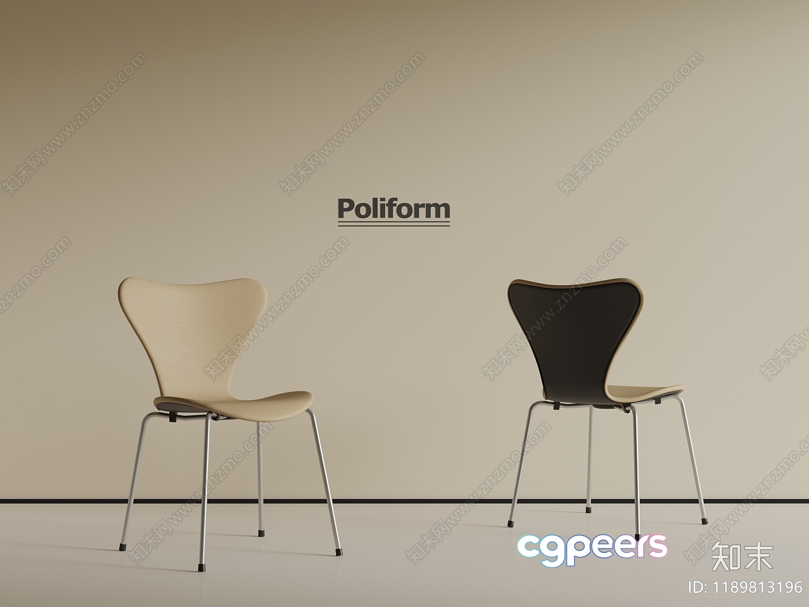 Modern Office Chairs 3D Model - 16236 - VRAY Render