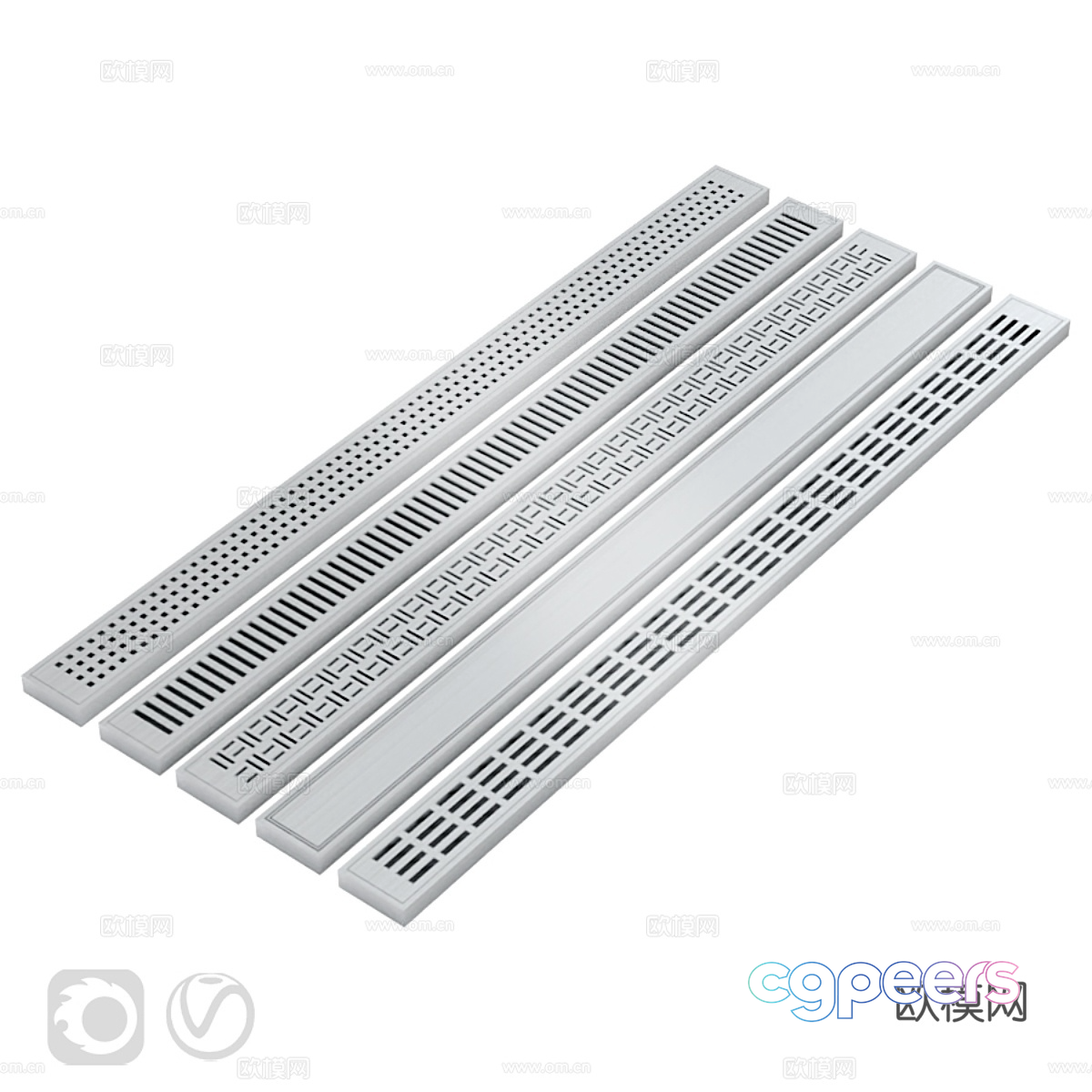 Metal Vent Grates 3D Model - 5134 - VRAY Render