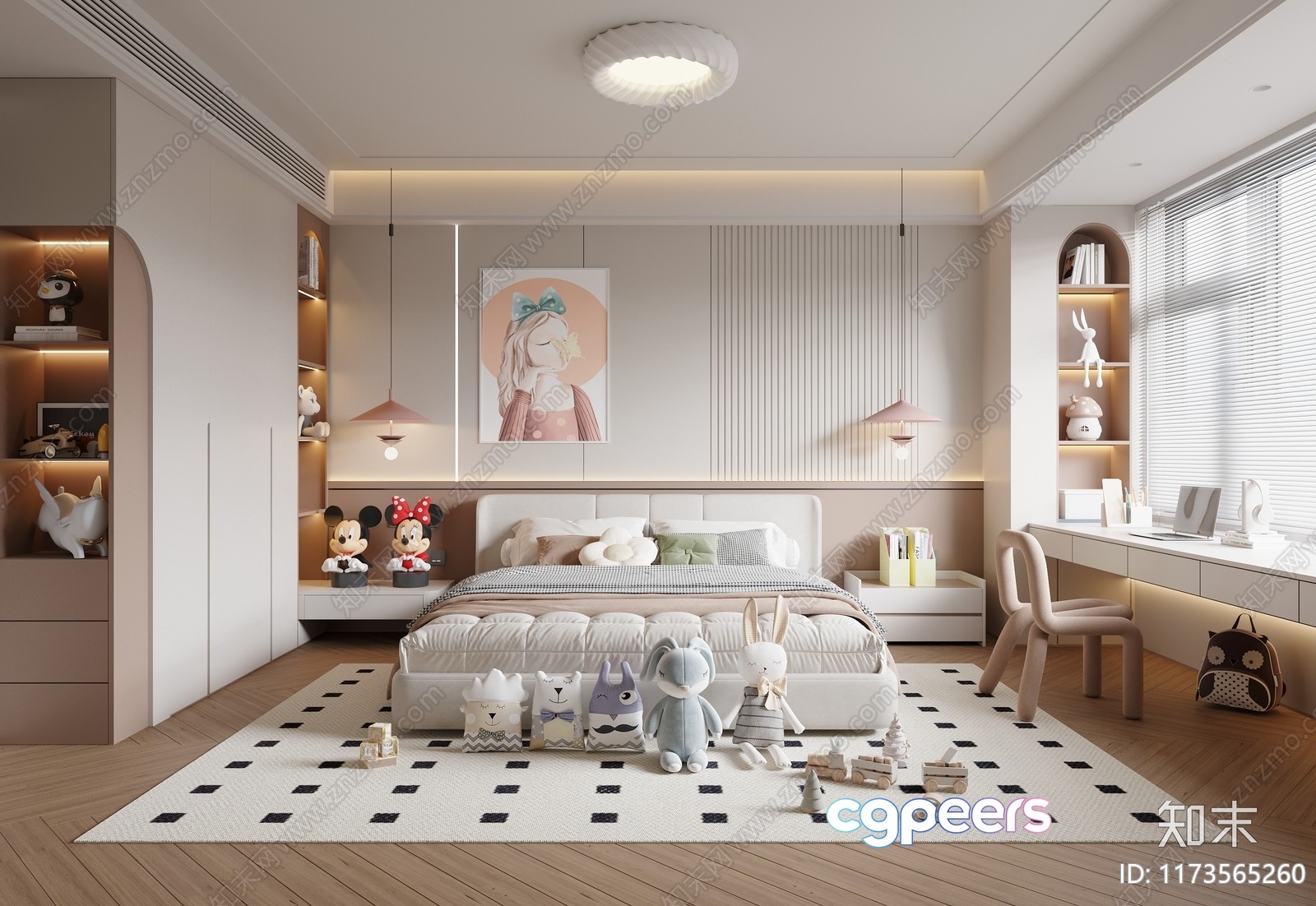 A Children'S Bedroom 3D Model - 18352 - VRAY Render