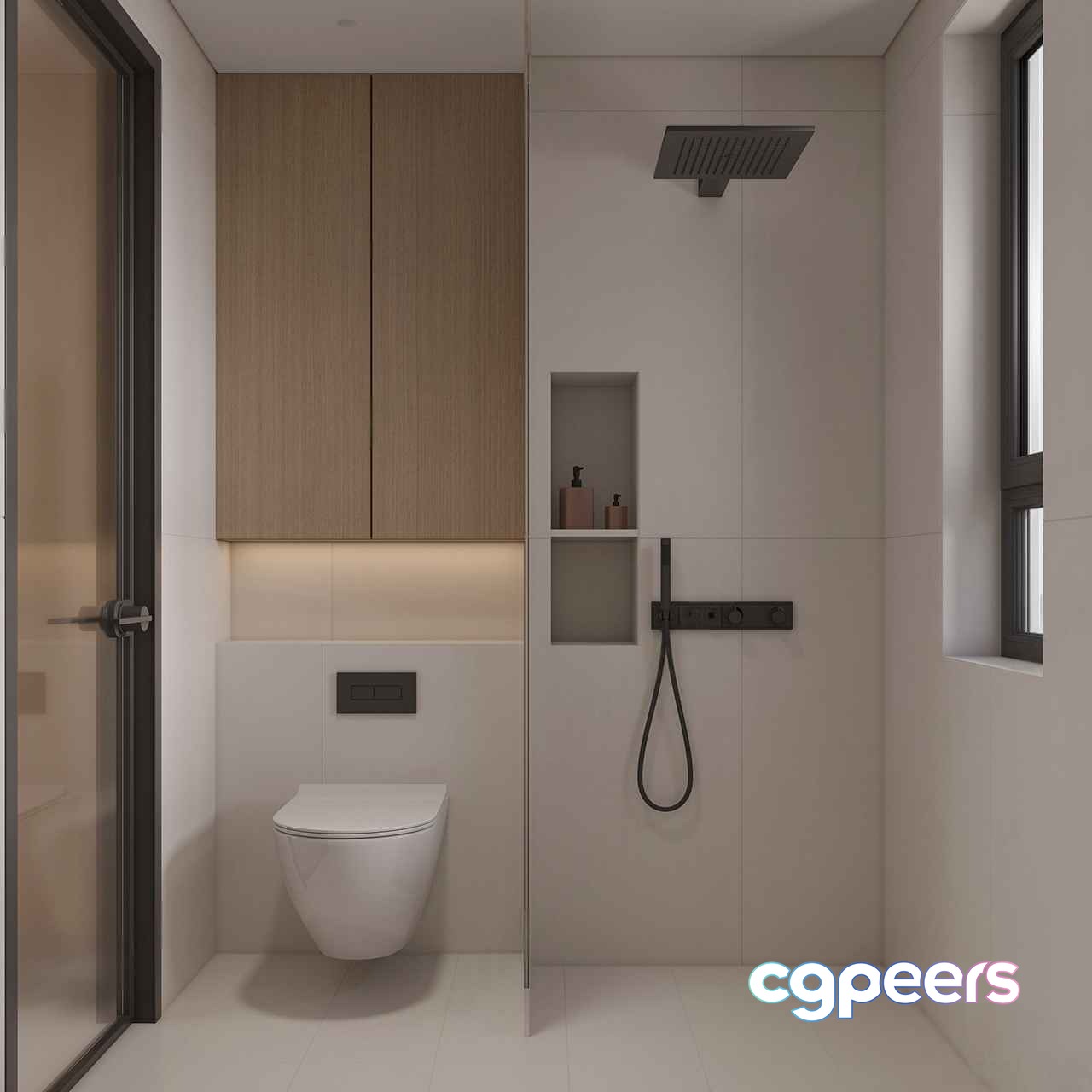 A Modern Bathroom 3D Model - 11242 - VRAY Render