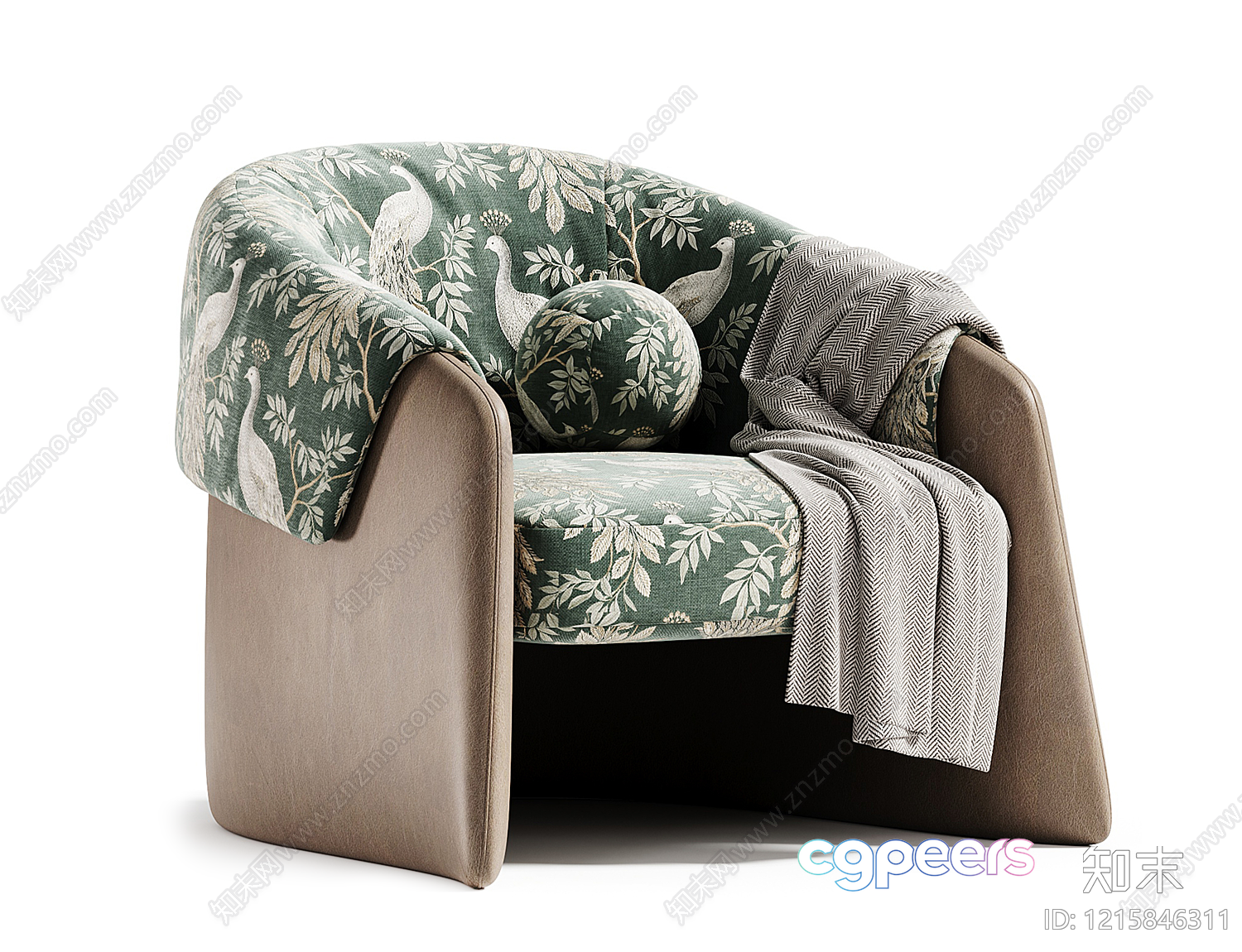 Modern Armchair 3D Model - 15616 - VRAY Render