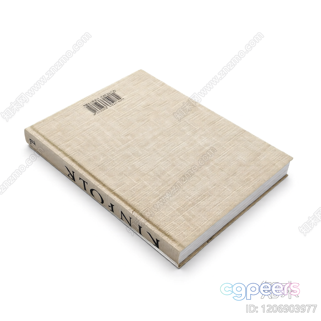 A Beige Book 3D Model - 20356 - VRAY Render
