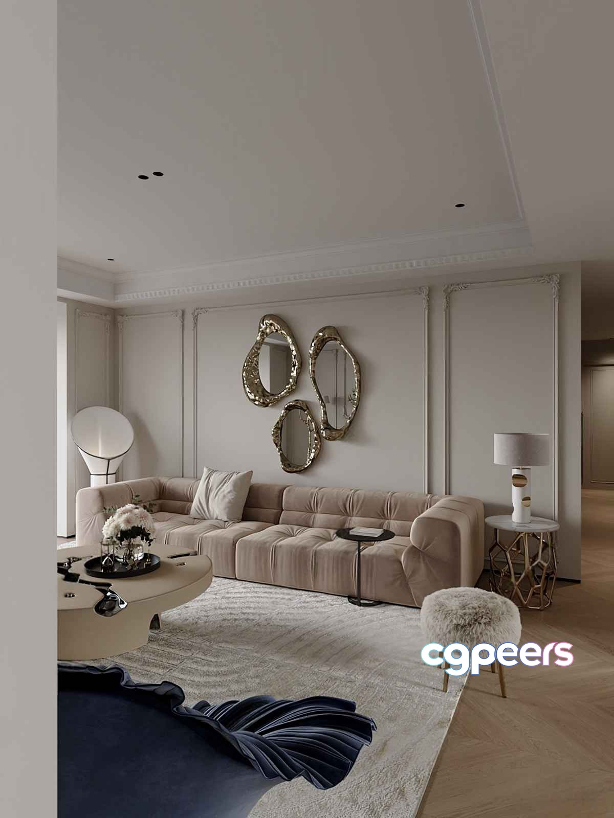 Modern Living Room 3D Model - 6032 - VRAY Render