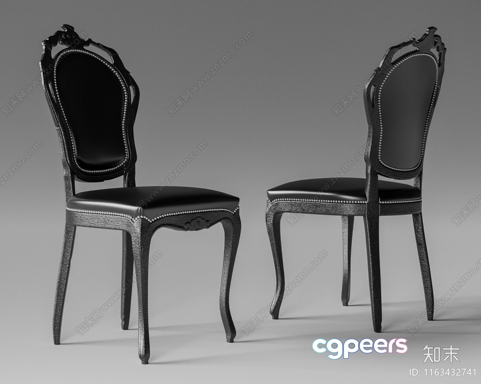 Wooden Dining Chairs 3D Model - 732 - VRAY Render