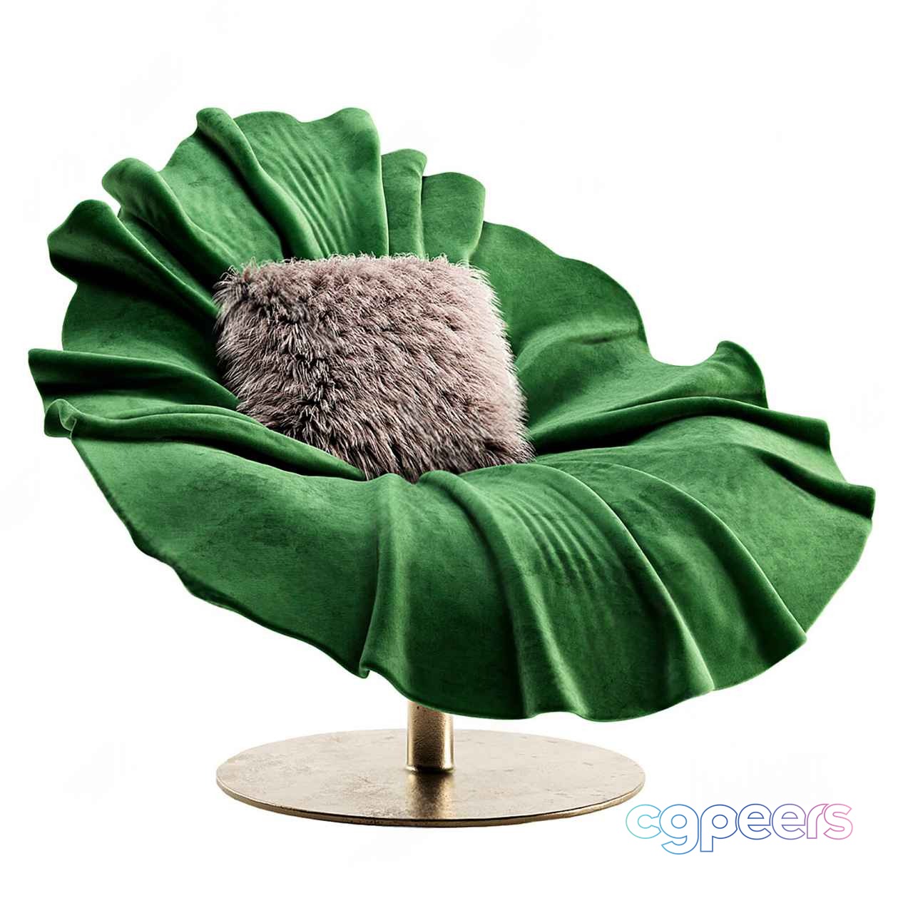 A Green Velvet Chair 3D Model - 18194 - CORONA Render A Green Velvet Chair 3D Model - 18194 - CORONA Render