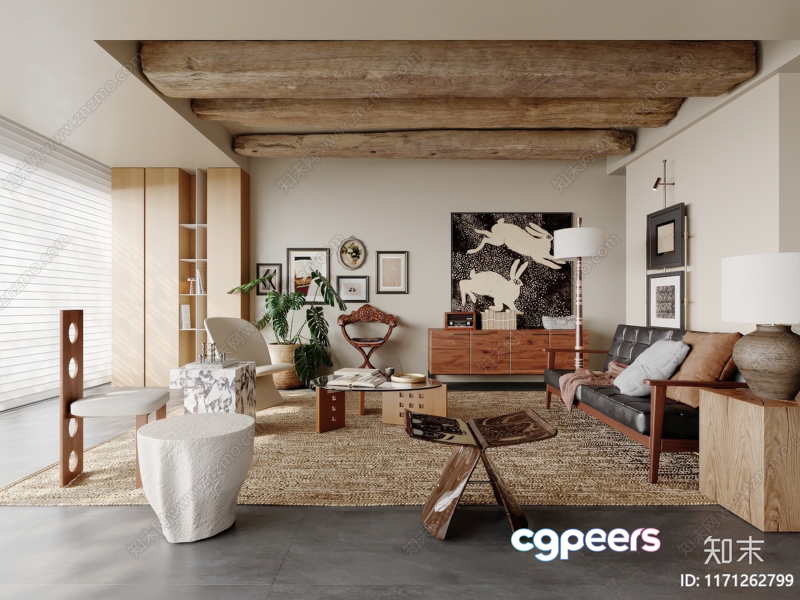 Modern Living Room 3D Model - 17154 - VRAY Render Modern Living Room 3D Model - 17154 - VRAY Render