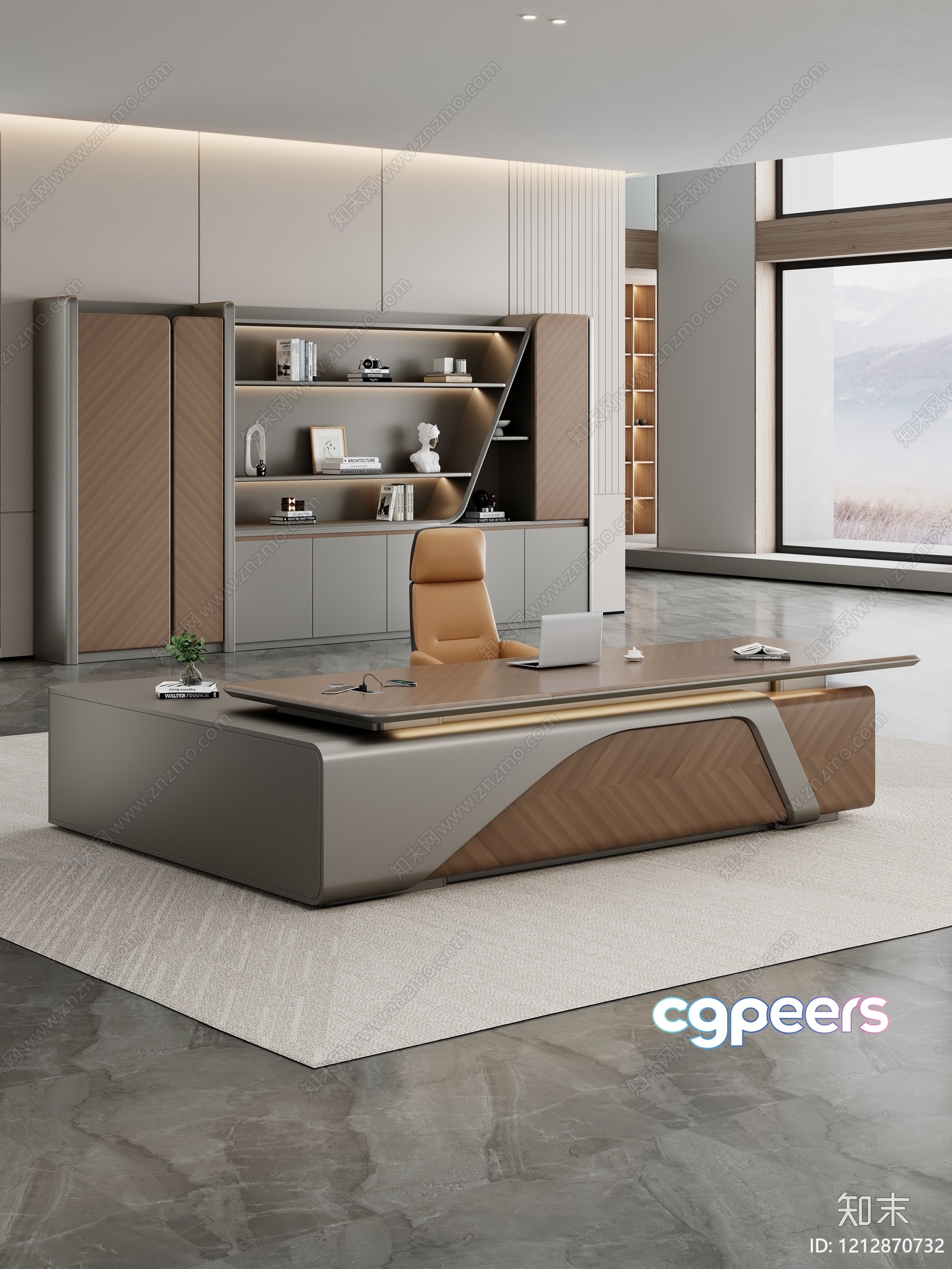 Modern Office Desk 3D Model - 20143 - VRAY Render Modern Office Desk 3D Model - 20143 - VRAY Render