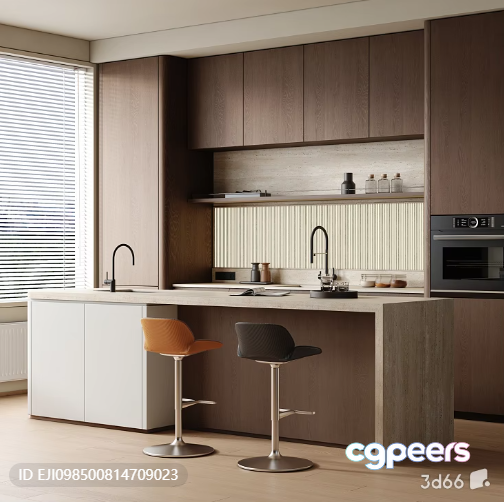Modern Kitchen 3D Model - 3977 - VRAY Render