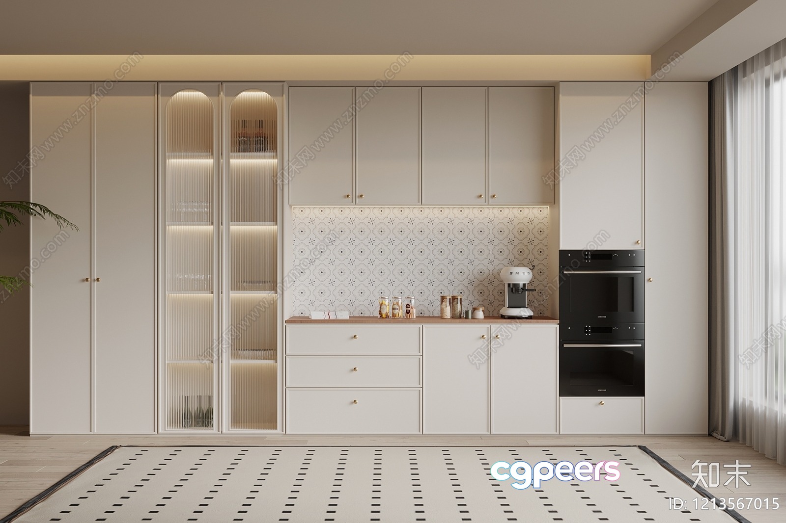 A Modern Kitchen 3D Model - 22181 - VRAY Render