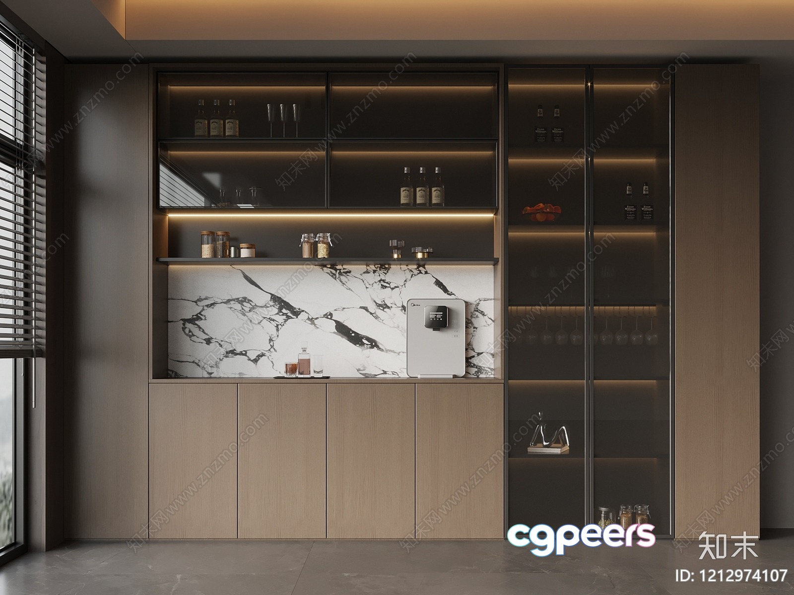 Modern Kitchen Design 3D Model - 7032 - VRAY Render Modern Kitchen Design 3D Model - 7032 - VRAY Render