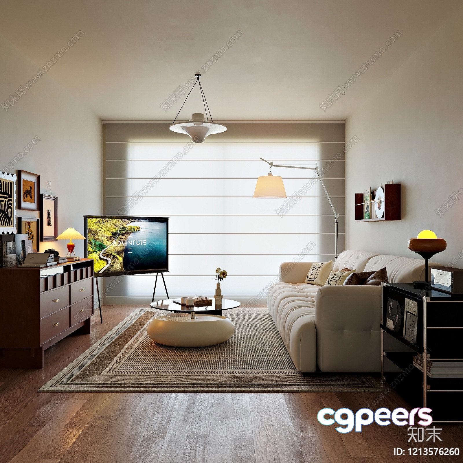 Modern Living Room 3D Model - 5620 - VRAY Render Modern Living Room 3D Model - 5620 - VRAY Render
