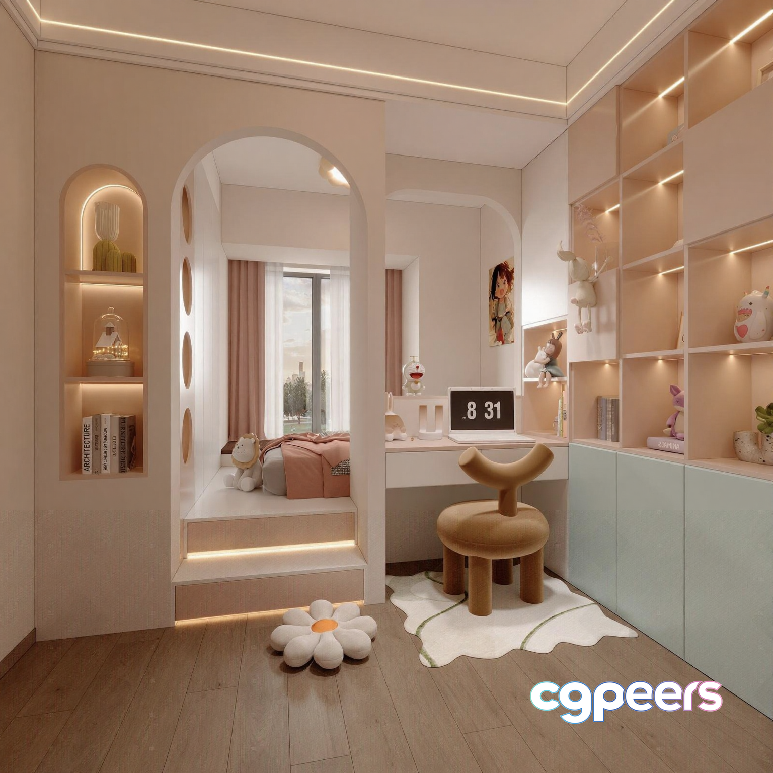 Modern Children'S Bedroom 3D Model - 5973 - CORONA Render